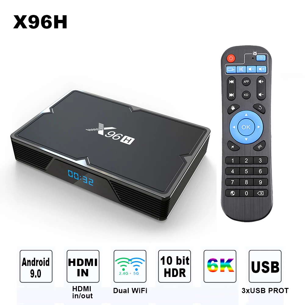 Смарт ТВ бокс X96H X96 mini Android 9 0 4 Гб 64 32 Allwinner H603 wifi 1080P 4K Netflix Youtube 2 16