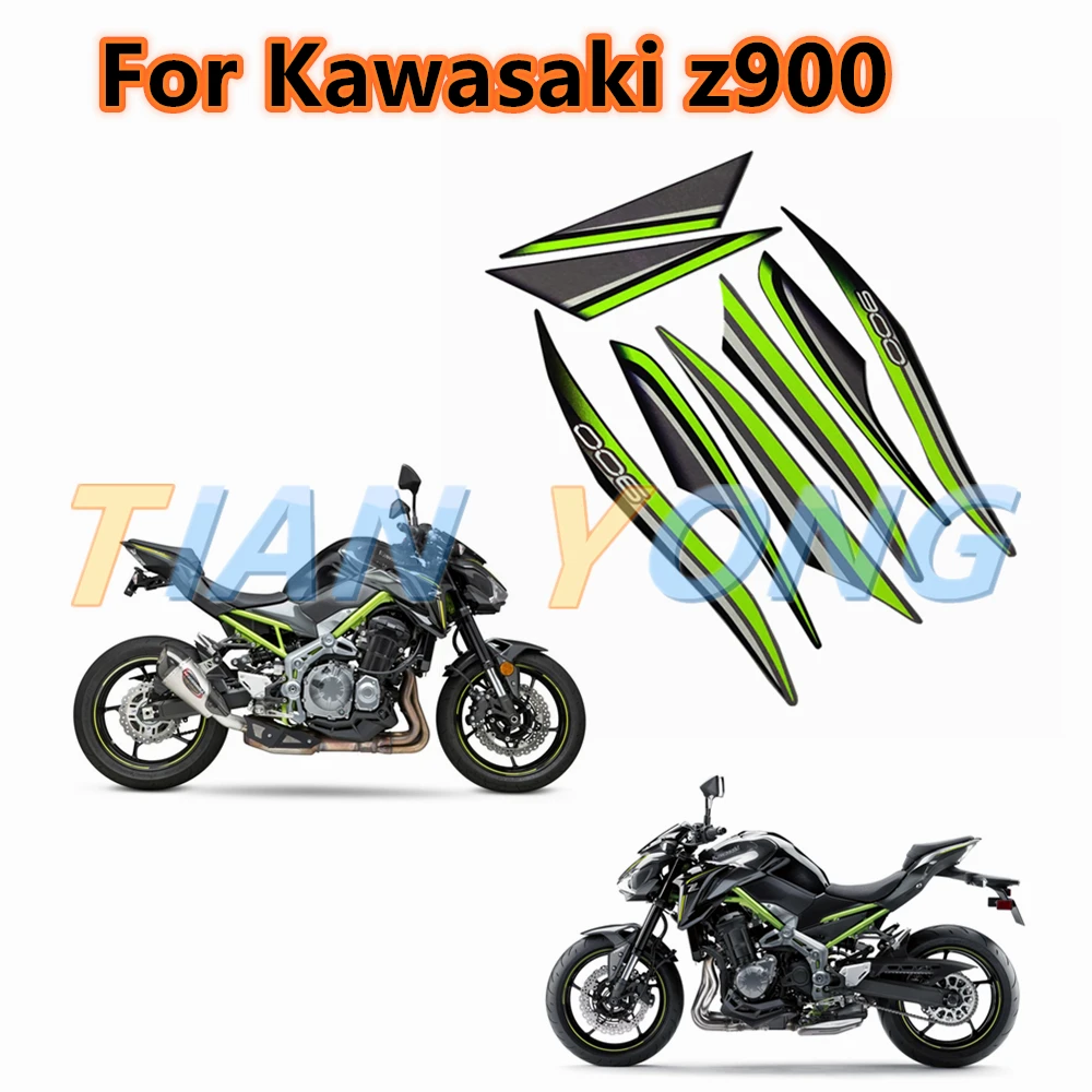 

For Kawasaki-Z900-2017 Six colors Motorcycle Whole Fairing custom made Protective Decorative Sticker Decals Kit water proof