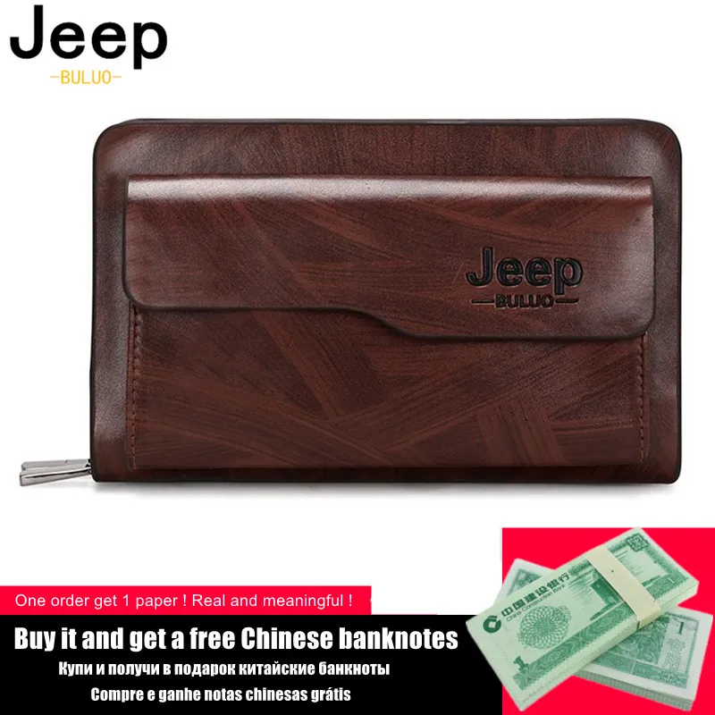 

JEEP BULUO New Brand Men Long Wallet Clutch Bag Credit Card Holder Purses Carteira Masculina Carteras Billetera Hombre Leather