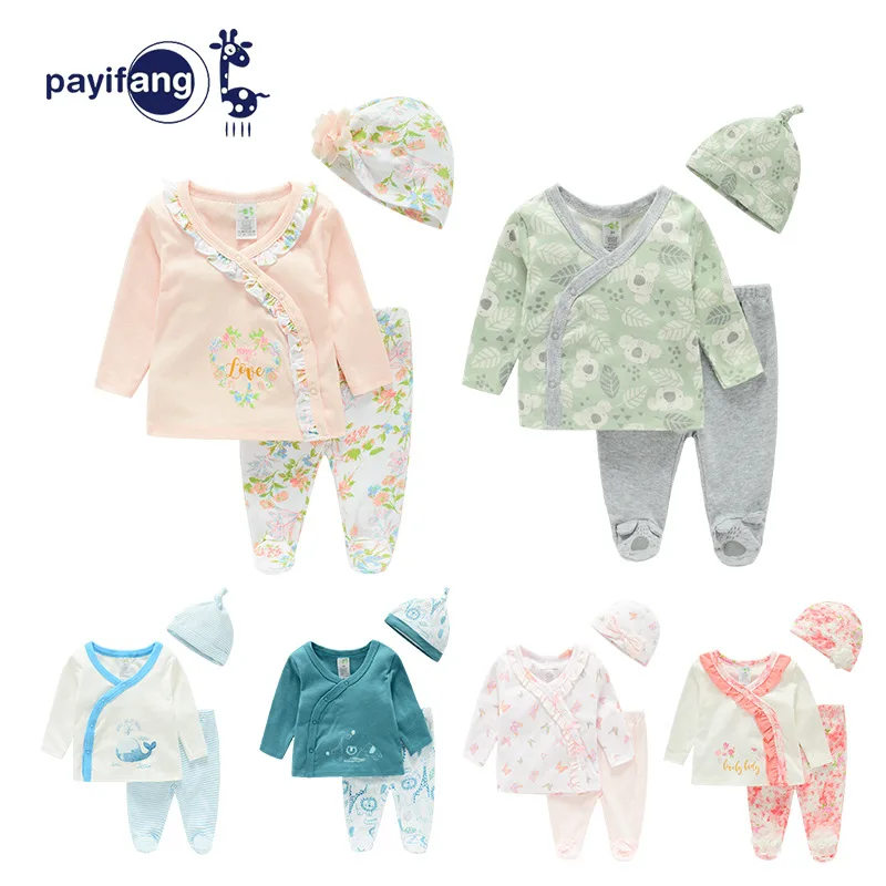 Комплекты одежды для малышей хлопковая одежда мальчиков и девочек комплекты