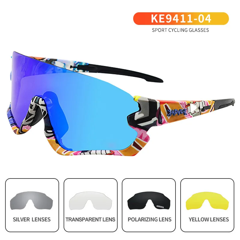 

2021 Polarized Cycling Glasses 5 Lens UV400 TR90 Sunglasses Outdoor Sports Running Goggles Windproof MTB Road Bike Eyewear Women