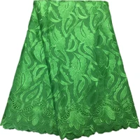 green color african lace fabric 2021 high quality french net embroidered nigerian 100 cotton lace fabric 5yards for dresses
