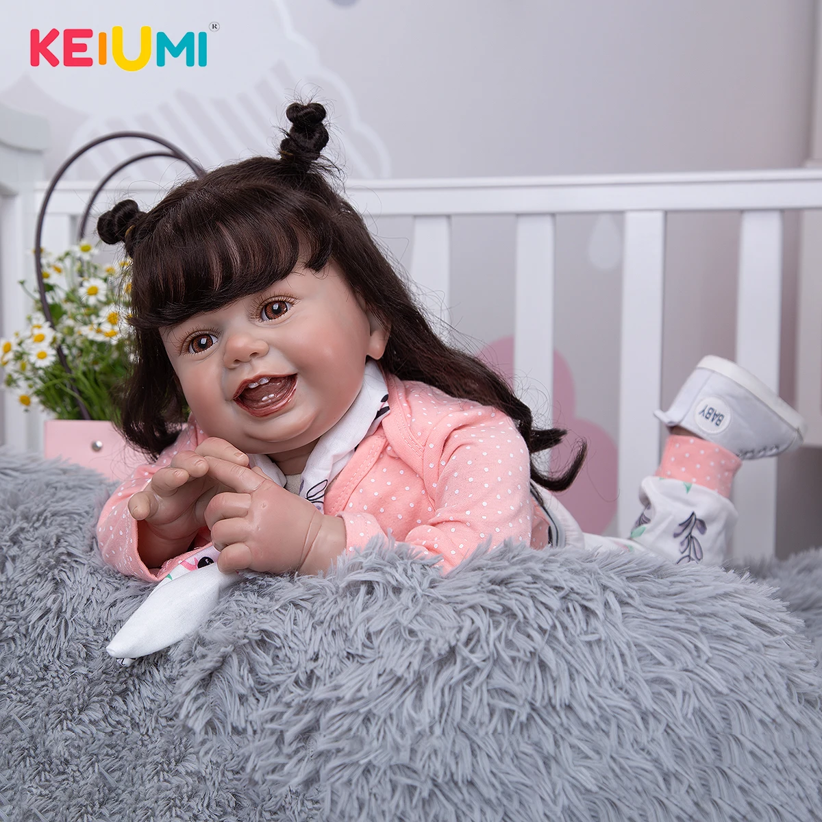 Реалистичная кукла-младенец KEIUMI 27 дюймов Мягкая тканевая Кукла-младенец 68 см