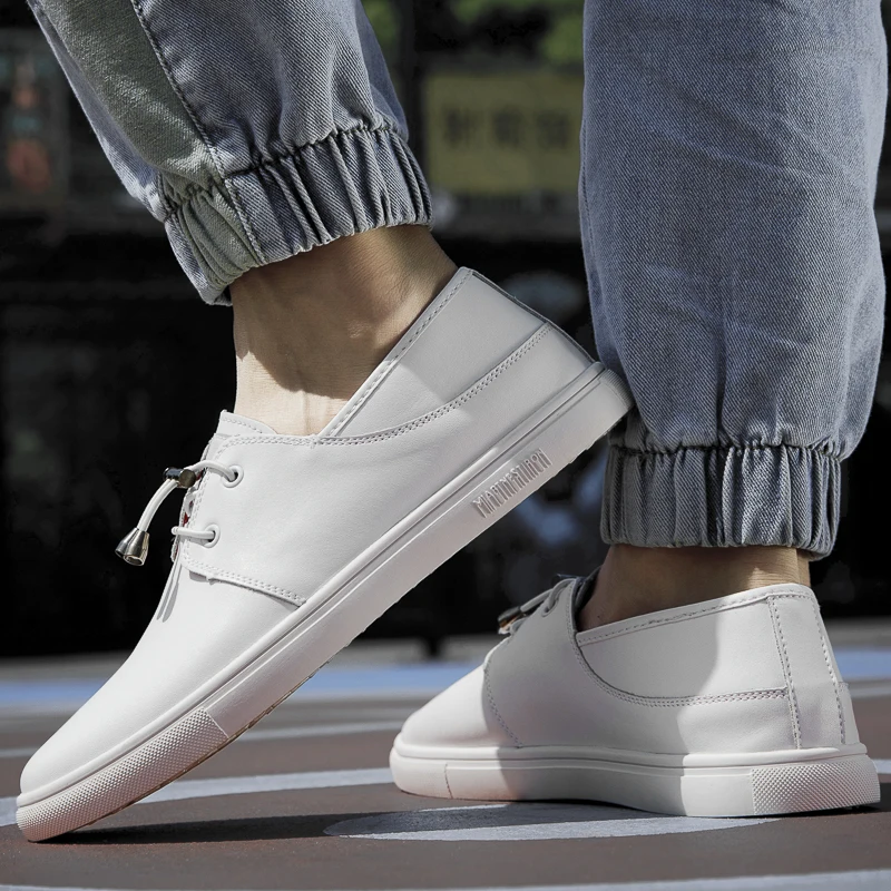 Мужская обувь из натуральной кожи Модные повседневные удобные лоферы Уличная