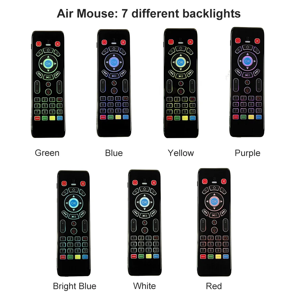 T16 2.4G Air Mouse Wireless Touchpad Keyboard 7 Backlit For Andriod TV Box Projector IPTV HTPC PC Laptop Smart Remote Controller |