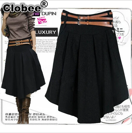 Необычная плиссированная юбка женская 2020 Весенняя зимняя теплая винтажная