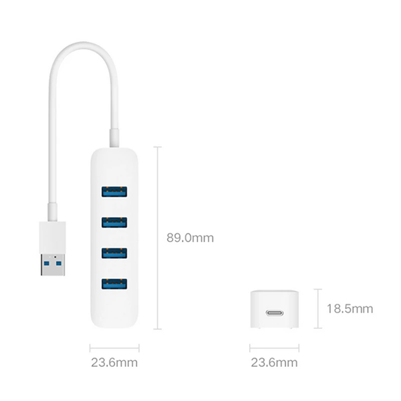 XIAOMI 4 порта USB3.0 концентратор со стоячим блоком питания интерфейс USB удлинитель