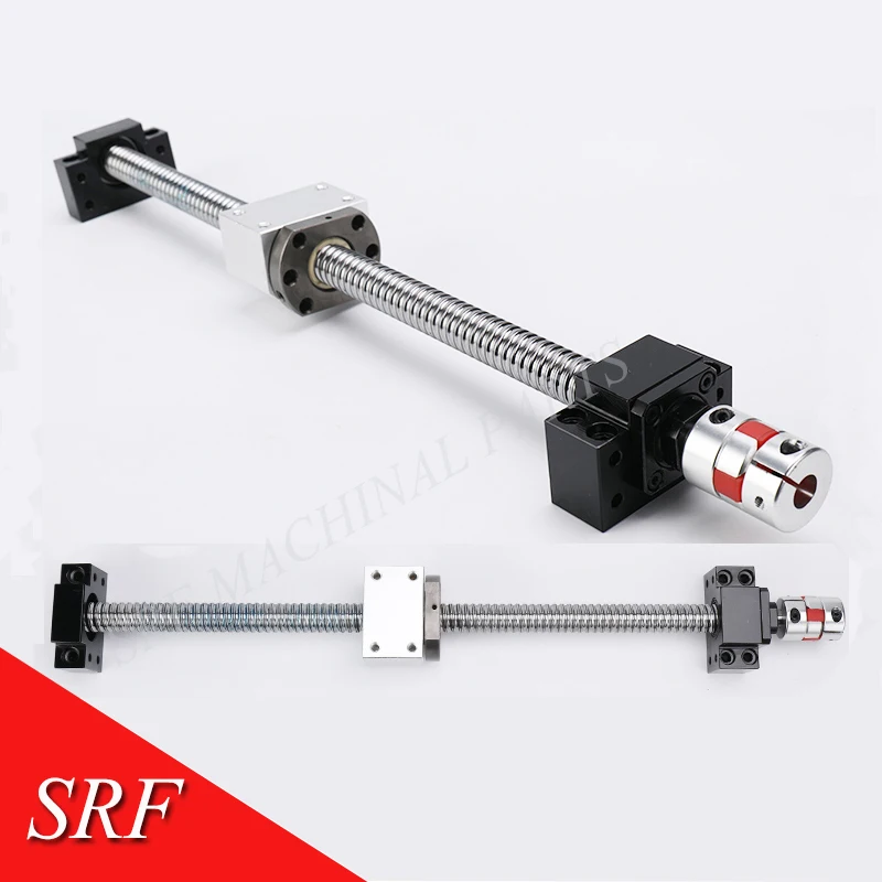 16mm RM1605 Rolled ballscrew set:1pcs SFU1605 L=1000mm+1pcs Ballnut +1pcs ballnut housing +1set BK/BF12+1pcs 6.35*10mm Coupling |