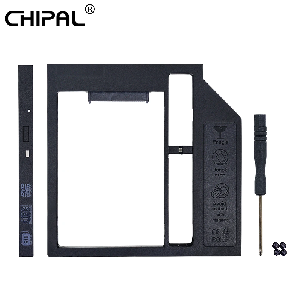 Универсальный Переходник CHIPAL SATA 3 0 для установки второго жесткого диска 9 мм 12 7 2 5