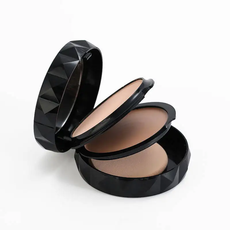 Двухцветная натуральная пудра для лица минеральная основа жирной кожи