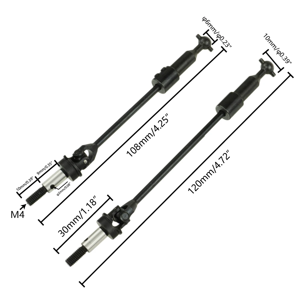 

Adjustable Alloy Universal Shaft Joint 110MM-120MM 1.5mm Wrench For 1/10 HSP 94108 94109 94110 94111 On-road