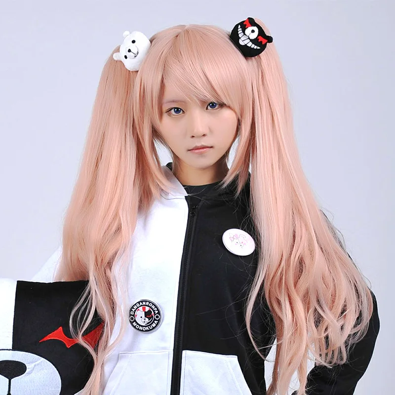 1 пара Dangan Ronpa Danganronpa заколка для волос Дзюнко Эносима Mono Kuma Белый Черный Медведь