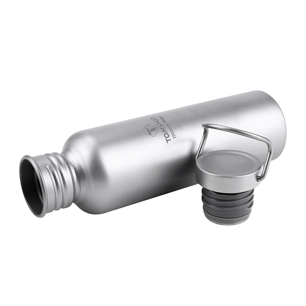 TOMSHOO 750 мл полностью титановая бутылка для воды с дополнительной пластиковой