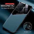 Автомобильный Магнитный кожаный чехол-держатель для xiaomi 11 t, чехол для xiaomy mi11t, mi 11 t pro, t11, xiaomi11t, мягкая рамка, противоударный чехол
