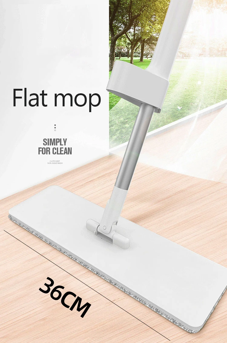 Ручная стирка бесплатно Mop Refill прямоугольные плоские швабры вращающийся с алюминиевой ручкой для мытья пола артефакт бытовой очиститель пола
