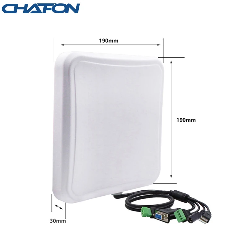 CHAFON 5 6 м Uhf Rfid считыватель дальнего действия Встроенная 6dbi круглая антенна RS232 WG26