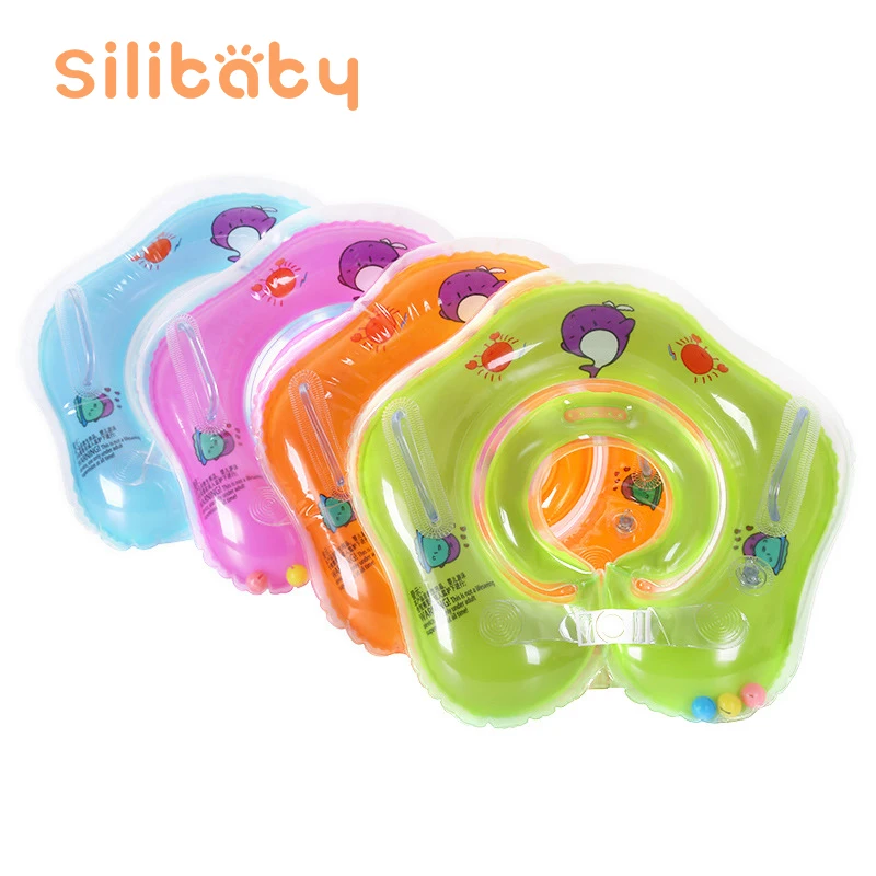 

Silibaby Inflatable Baby Shower Swimming Ring Adjustable Dual Airbag Auxiliary Neck Ring Swimming Toy Baby Swimming Float Ring