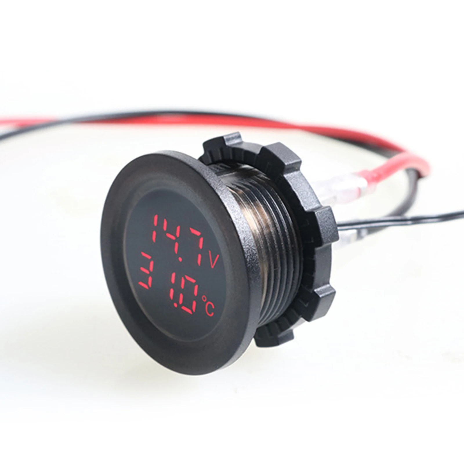 Цифровой вольтметр для автомобильного аккумулятора измеритель температуры
