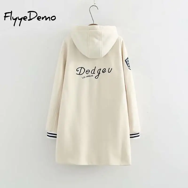 Зимнее пальто для девочек новые модные женские Шерстяное верхняя одежда длинное