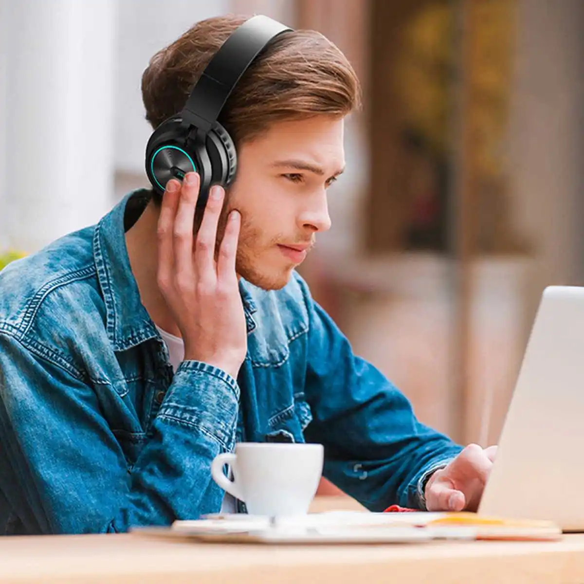 B6 беспроводные наушники bluetooth HiFI стерео Складная гарнитура светодиодный свет MP3 TF FM 3,5 мм наушники с микрофоном для телефона
