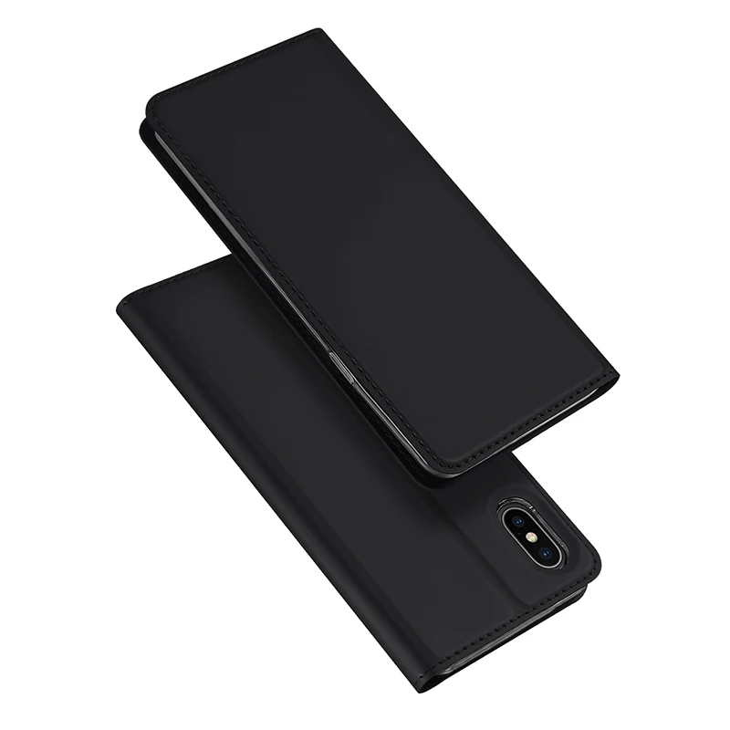Кожаный чехол Dux Ducis для iPhone 6, 6 S, 7, 8 Plus, флип-книжка, кожаный чехол-кошелек для iPhone 11 Pro Max XS Max, XR X, чехол для телефона, capa - Цвет: black