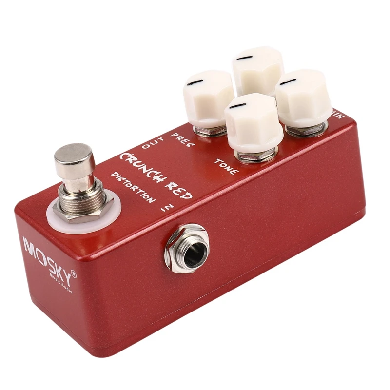 Mosky Mini Guitar Effect Pedal Crunch Red Distortion True Bypass Full Metal Shell | Спорт и развлечения
