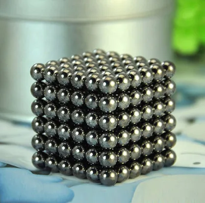 Black Nickel Новинка, 5 мм, 216 шт., магнитный магический куб, Bucky Puzzle Magcube, блоки, Neo Cube Balling с металлической коробкой - Цвет: Black Nickel