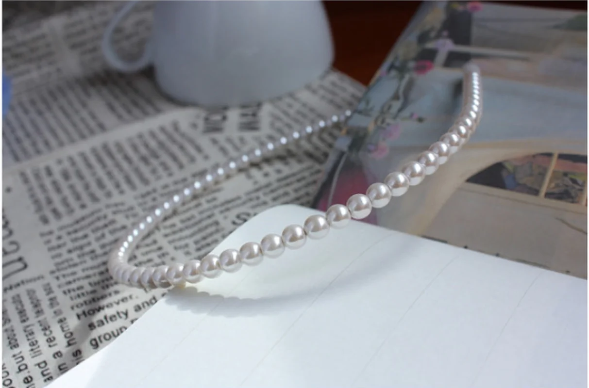 Женский обруч для волос с искусственным жемчугом свадебный аксессуар в