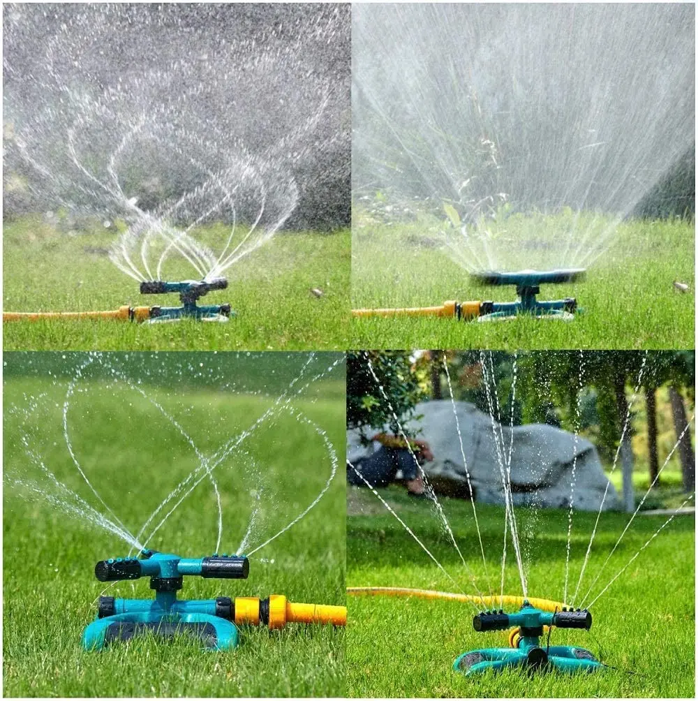 

360 Degree Automatic Garden Sprinklers Grass Lawn Rotary Nozzle Auto Drip Irrigation Watering System Nozzles for Garden Tools