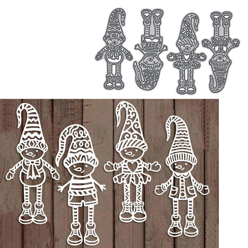 

Four Clown Suits Scrapbook Die Cuts Character Clown Decorative Embossing Papercard Crafts Die 2021
