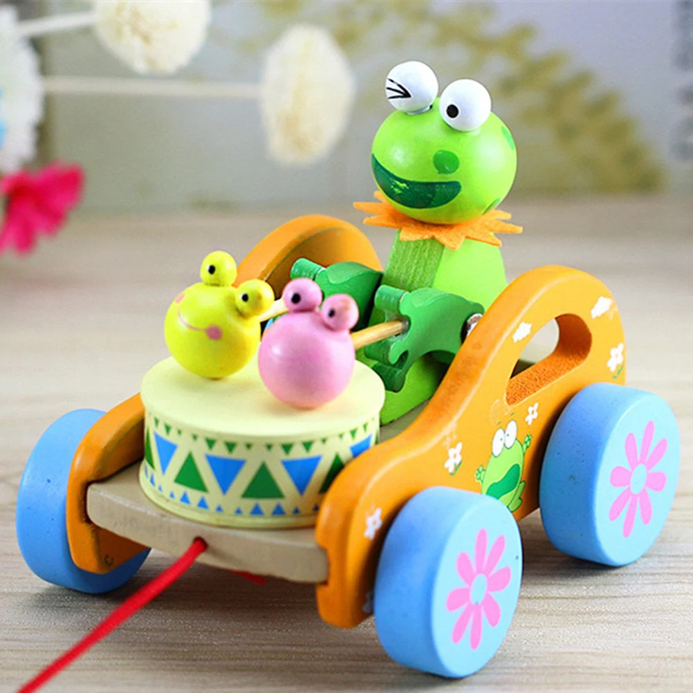 Деревянный барабан для кролика/лягушки игрушка Монтессори Ранняя развивающая