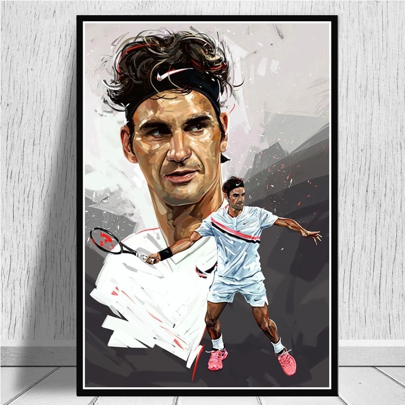 

Wall Art Hot Roger Federer Tennis Spelers Sport Ster Poster Print Canvas Painting Pictures Modern Home Decor Living Room Modular