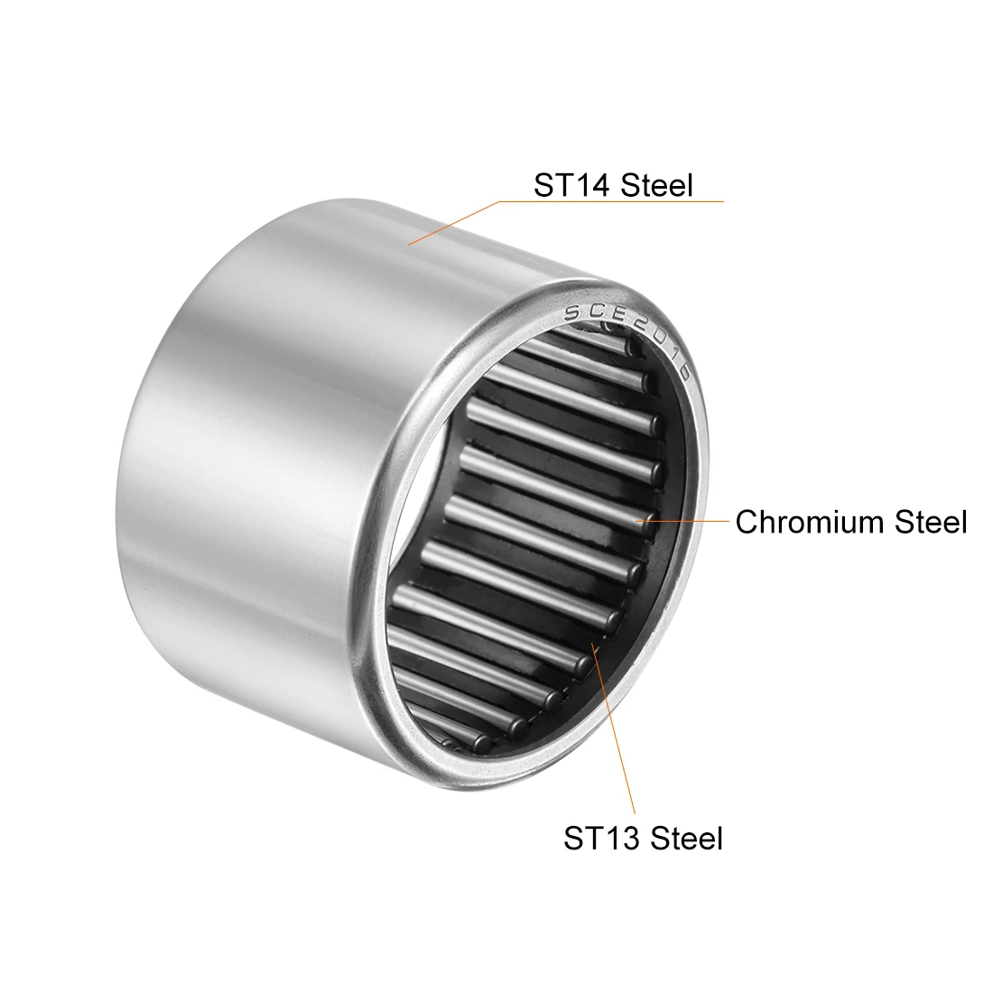 

uxcell 2 pcs SCE2016 Needle Roller Bearings 1-1/4 inch x 1-1/2 inch x 1 inch Drawn Cup Open End for Home Garden DIY