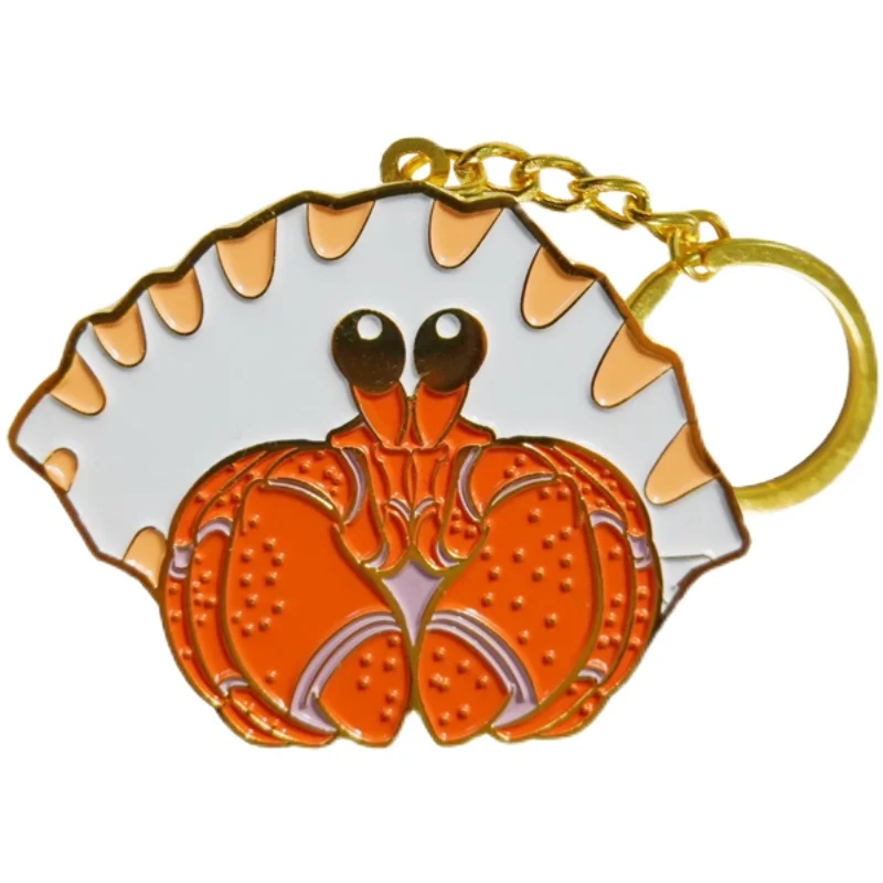 

Hermit Crab Badge Key ring Gift Chain
