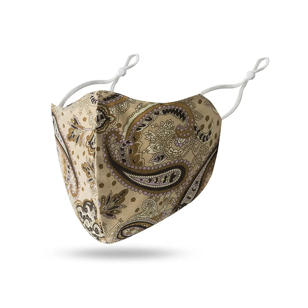 Маски для лица Многоразовые моющиеся шарфы женщин и мужчин унисекс с цветочным