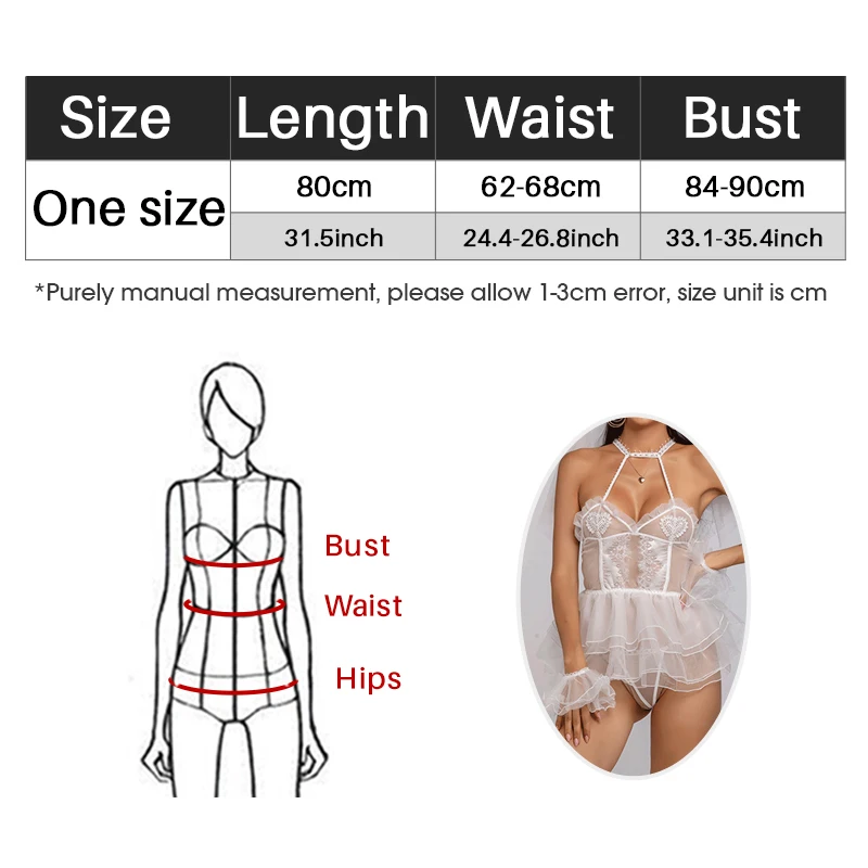 

Sexy Lingerie Women Ruffles Lace Transparent Net Yarn Babydoll Chemises Sleepwear Kawaii Dress Underwear Porno Exotic Apparel #6