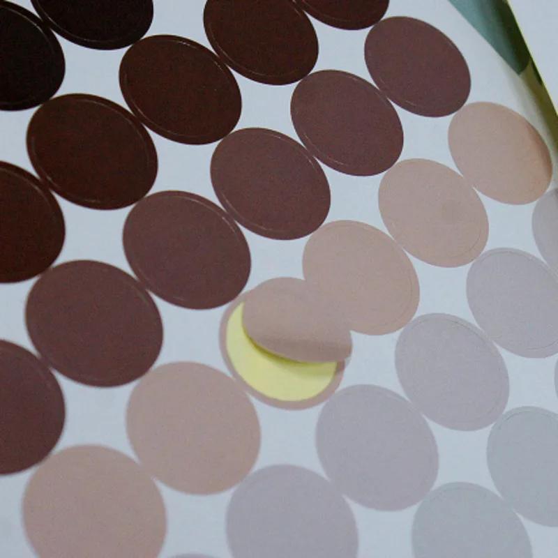 Ins Morandi Color Round Dot Labels Card Photo Envelope Sealing Stickers Notebook Stationery Diy Earth Decorative Sticker | Канцтовары
