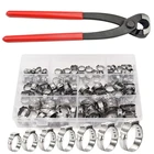 140 шт.компл. автомобильный шланг для подачи топлива и воды 5,8-21 мм 304 из нержавеющей стали с одним зажимом для шланга + 1 шт. зажим для шланга клещи