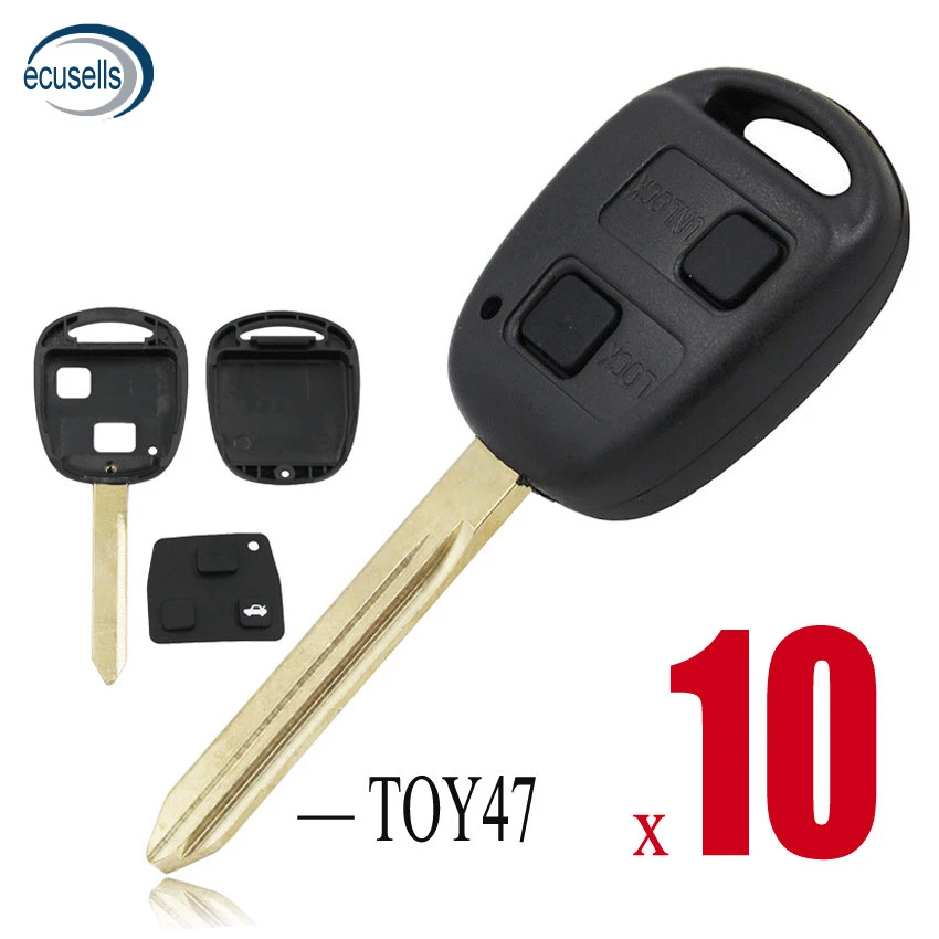 Распродажа! 10 шт. 2 кнопки дистанционного ключа оболочки для Toyota YARIS HIACE COROLLA AVENSIS