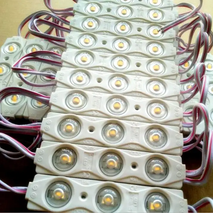 Новый 5730 3LED Светодиодный модуль с линзами Водонепроницаемый IP65 12 V 120degree1.5W белый