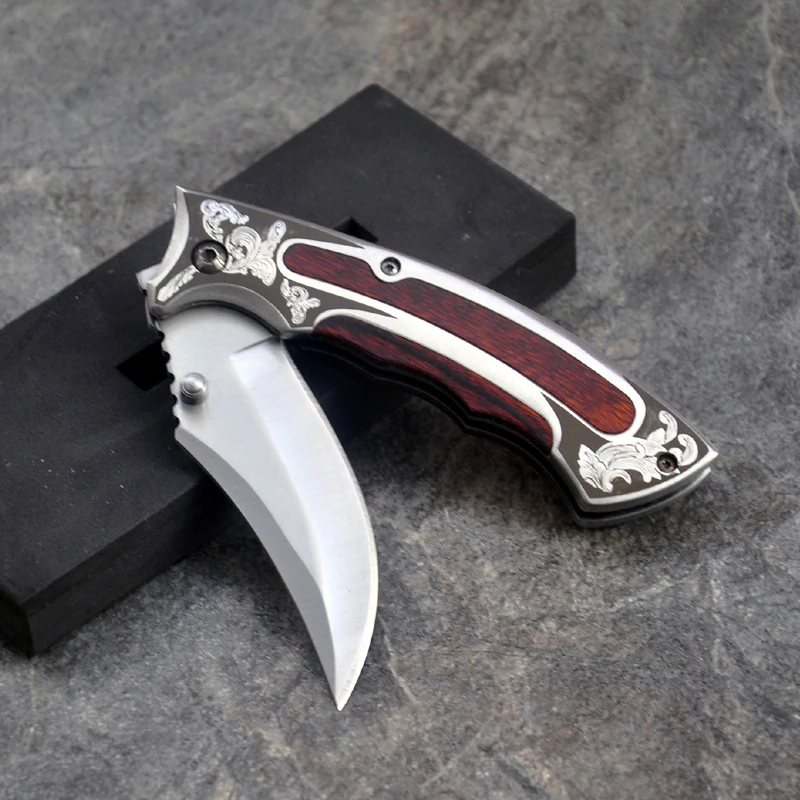 

8.2" 7Cr15MoV Blade Folding Blade Knife Hunting 58HRC Hardness Survival Camping Tactical Knives Compact Pocket Knife EDC Tools
