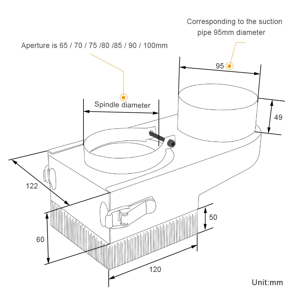 Щетка Daedalus для сбора пыли ЧПУ шпиндельного двигателя фрезерного станка
