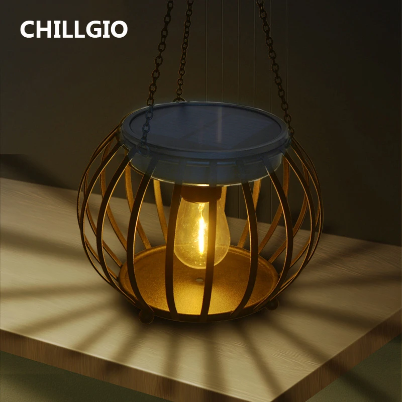 

Уличный светодиодный светильник CHILLGIO на солнечной батарее, садовая лампа для двора, патио, подвесной декоративный светильник для дома, праз...