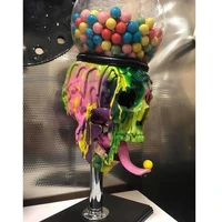 halloween bubble gum machine color skull candy storage tank resin skeletons candy dispenser creative bubble storage jar