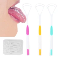 3pc tongue scraper 20pc interdental brush set oral care deep cleaning teeth stain removal dirt between teeth nonslip handle tool