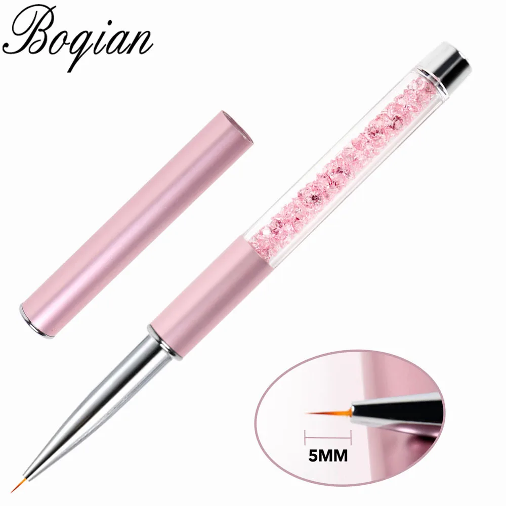 5mm BQAN, профессиональная кисть для ногтей 5 мм/7 мм/9 мм, ручная кисть для рисования, кончики для рисования, инструменты для рисования, инструменты для маникюра, дизайна ногтей, кисти для украшения - Цвет: 5mm