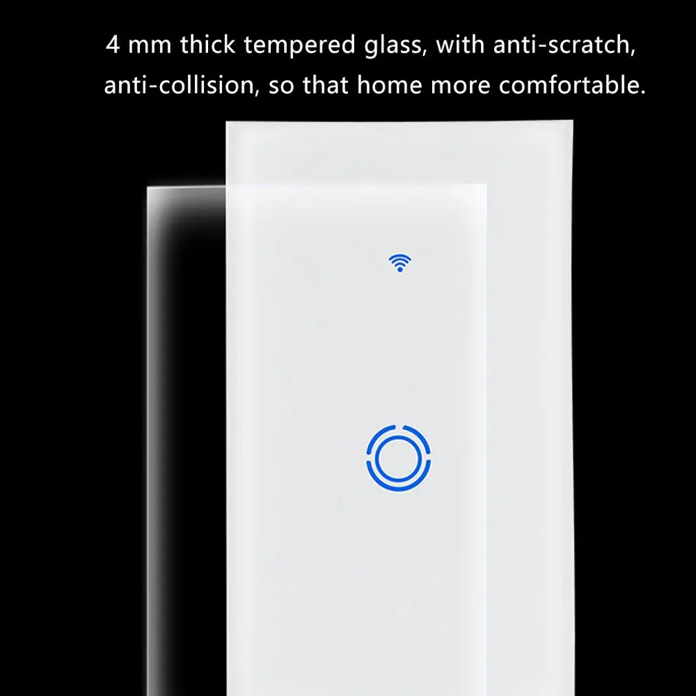 US plug WIFI Smart Touch Switch Wall Light Screen Voice Control High Sensitivity Simple Dirt Proof | Обустройство дома