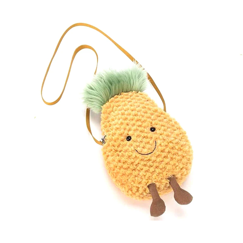 Popular 15CM Approx. Plush Toy Bag, Plush Cover Coin BAG Purse Design Keychain Plush Toy - Цвет: Темно-красный