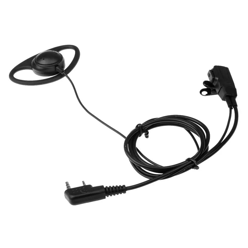 MeterMall D-Форма 2 Pin переговорные наушники Ушные крючки Динамик гарнитуры микрофон PTT
