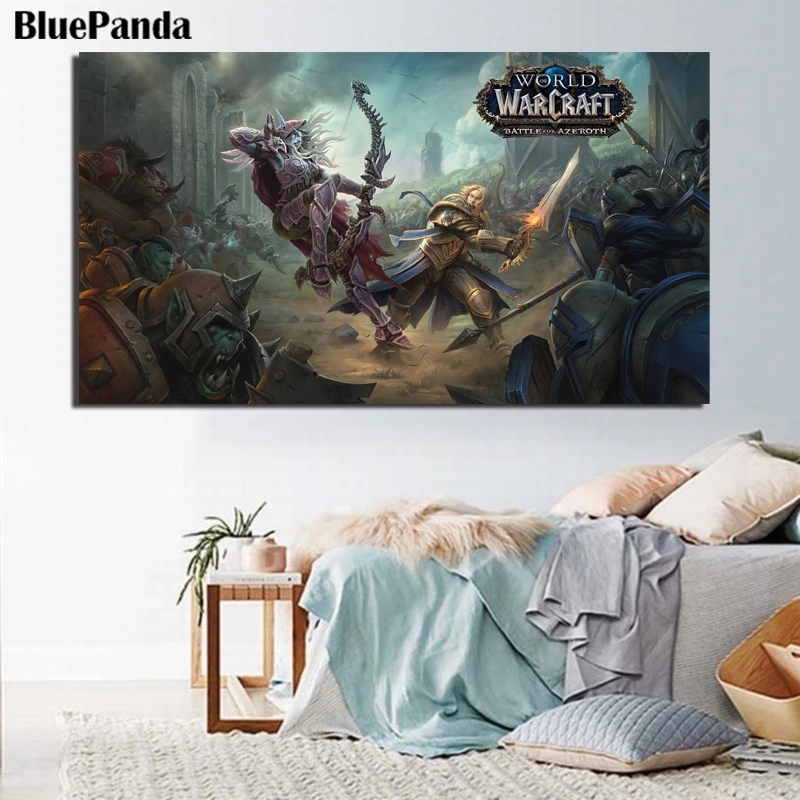 Картины Warcraftes World Jessiehealz Битва за Azeroth настенные художественные принты Картина на